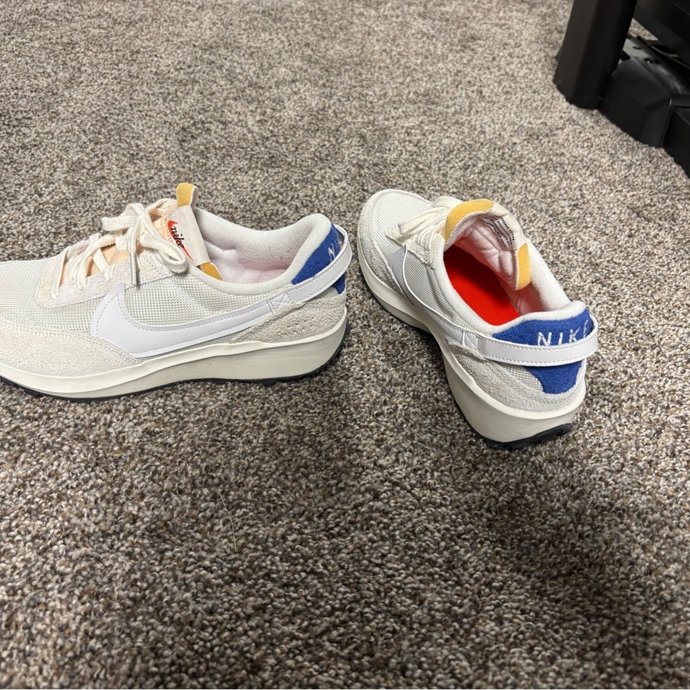 Nike womens white and blue sneakers